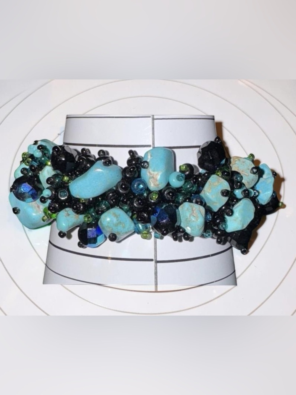 Seed Bead and Gemstone Beaded Bracelet